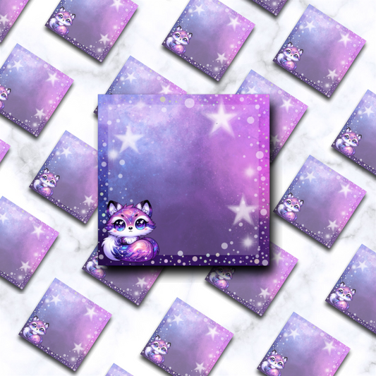 Galaxy Fox Post It Notepad