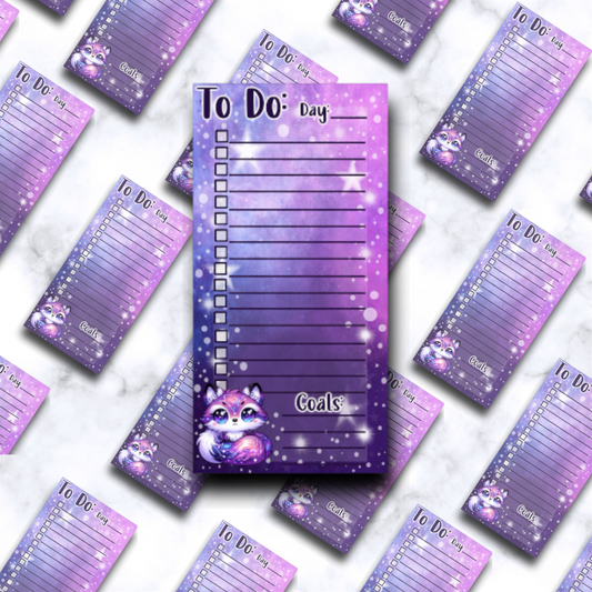 Galaxy Fox To Do Notebook