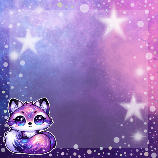 Galaxy Fox Post It Notepad