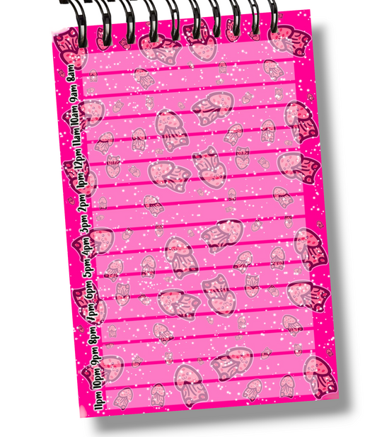 Pink Peen Passion Daily Planner Notebook