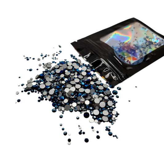 Metallic Blue Heartbuddy Rhinestone