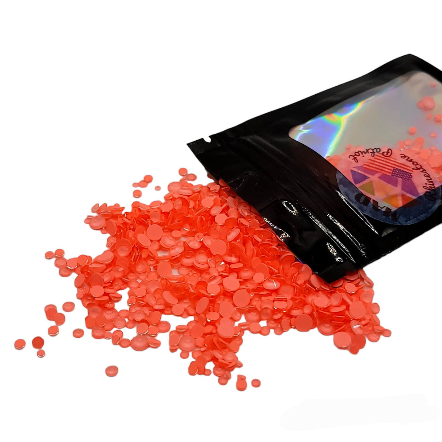 Neon Coral Heartbuddy Rhinestone