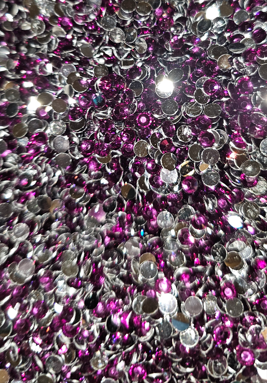 Med Purple Star Sprinkles Rhinestone