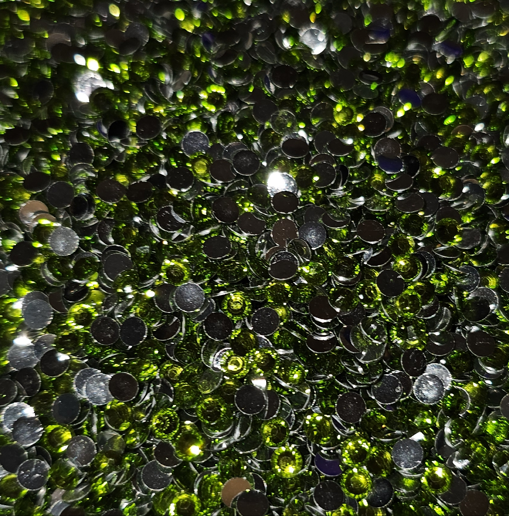 Olive Green Star Sprinkles Rhinestone