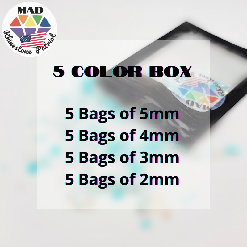 5 Layer Rhinestone Box Sub Box 5 Colors Rhinestone – MAD Rhinestone Patriot